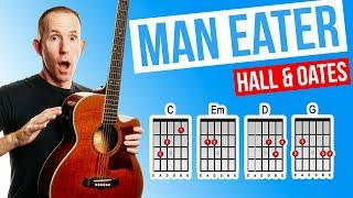 Man Eater  Hall & Oates  Acoustic Guitar Lesson [with PDF]