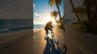 Bear Riding Bicycle @VibesofAI