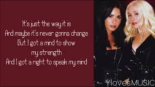 Christina Aguilera ft. Demi Lovato - Fall In Line (Lyrics)