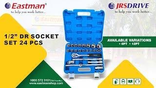 EASTMAN 1/2" DR Socket set 24 PCS