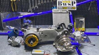 JOG 3KJ 100cc by BWSP studio. Tuning engine assembly.