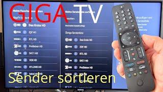 Vodafone GigaTV Home Box Sender sortieren