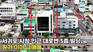 제주도 빌딩매매, 서귀포 서홍동 서귀포시청인 대로변 5층빌딩 원가 이하로 급매매, 제주도부동산, 제주도건물, 제주도급매