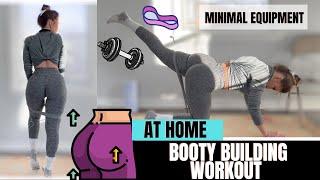 GROW YOUR GLUTES AT HOME| Minimal equipment booty sculpting workout!!