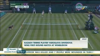 Kazakh tennis player Yaroslava Shvedova wins first-round match at Wimbledon - Kazakh TV