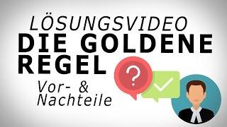 DIE GOLDENE REGEL: LÖSUNGSVIDEO. Vor- & Nachteile einfach erklärt! Amodo, Philosophie begreifen!