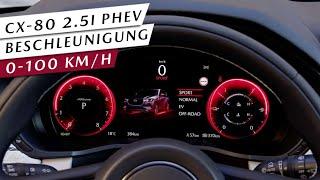 Mazda CX-80 2.5 PHEV Beschleunigung 0-100 km/h EV / Normal / Offroad / Sport | Schuster Automobile