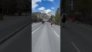 Biking on Banff Ave #mountainlife #mountainbike