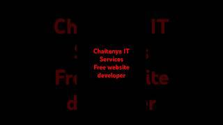 Free Website Designing and Hosting - Chaitanya IT Services