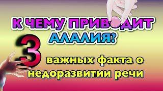 К ЧЕМУ ПРИВОДИТ АЛАЛИЯ: ВАЖНЫЕ ФАКТЫ О НЕДОРАЗВИТИИ РЕЧИ У ДЕТЕЙ.