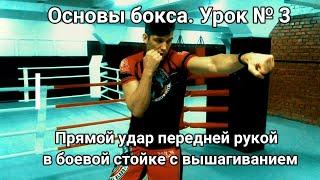 Основы(Азы) Бокса с Дмитрием Мухиным. Урок №3  Удар передней рукой в боевой стойке с вышагиванием