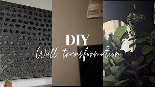 DIY wall transformation || home refresh || moody living room wall makeover