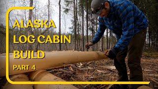 Rustic Alaska Log Cabin Build Off Grid in the Woods ASMR