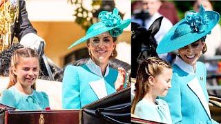 Princess Charlotte and Princess Kate Match in Baby Blue at Trooping the Colour 2025