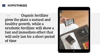 Research Proposal - (CHOS) Effects of organic manure and synthetic fertilizer on plants and soil