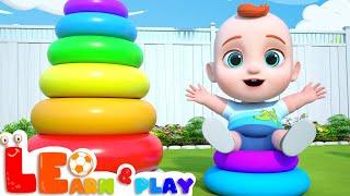 Leo Plays with Stacking Rings | Educational Videos for Toddlers | Learn & Play with Leo