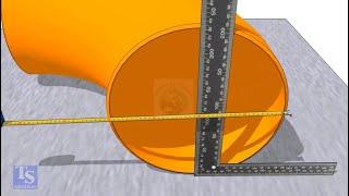 How to mark the center of a 90 degree elbow.