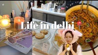 Life in Delhi|skincare‍️|grwm|aesthetic vlog• ~.                                #delhivlog