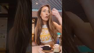 Taste testing desserts onboard a cruise ship! Ad