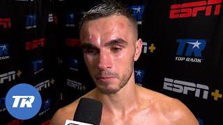 Andrew Moloney is brought to tears after losing to Joshua Franco