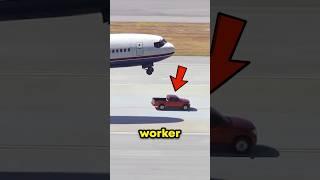 Airport Worker RISKS Life To Save Airplane ️