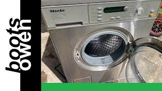 Street find: Miele W3748 stainless steel washing machine test wash