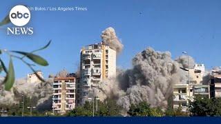 Israeli airstrike brings down residential building in Beirut