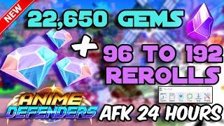 [OUTDATED] HOW TO AFK FARM GEMS AND REROLLS IN ANIME DEFENDERS