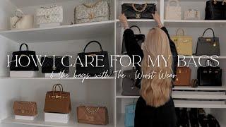 My Luxury Handbags With The WORST Wear & Tear | How I Store, Clean And Care For Them