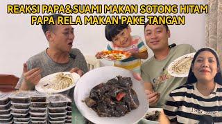 KAGET PAPA RELA MAKAN PAKE TANGAN DEMI MAKAN BLEKUT HITAM