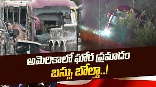 Breaking: Bus Roll Over in America | Latest News Updates | SumanTV California