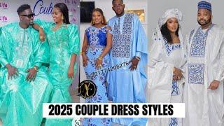 BEST COUPLE COLOURFUL BAZIN DRESS STYLISH STYLES FOR SPECIAL COUPLE OCCASIONS 2024