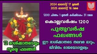 കൊല്ലവർഷം -1200 പുതുവർഷ ഫലങ്ങൾ .  ഈ രാശിക്കാരുടെയെല്ലാം തല വര മാറും ..ജീവിതം രാജയോഗം തുല്യം..