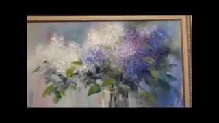 Russian Bob Ross. the most famous Russian artist Igor sugars. lilac flowers