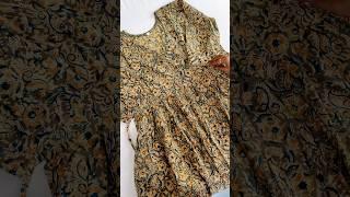 Kalamkari Cotton Frock with Pockets Rs.735/- #kalamkarifrock #kalamkarikurti #cottonfrocks