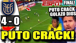 BRUTAL!! ECUADOR VS BOLIVIA 4-0 RESUMEN Y GOLES, NARRADORES LLORANDO POR GONZALO PLATA "GENIO"