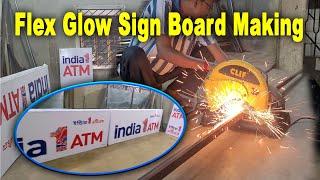 How To Make Glow Sign Board | Glow Sign Board Making | Flex Board