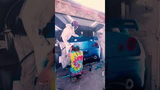 РОСПИСЬ ГАРАЖА  Ниссан скайлайн #graffiti #graffitiart #graffitirussia #shorts
