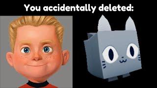 You accidentally deleted Pet Simulator X (Dash becoming Nightmare)