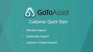 GoToAssist Remote Support Customer Quick Start