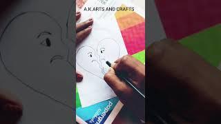 Broken Heart Drawing #youtubeshorts #shorts #broken heart#drawing #a.k.arts and crafts