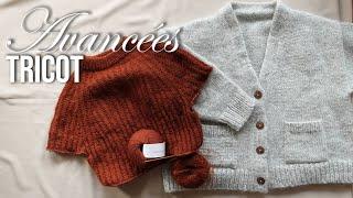 Cardigan n°8, pull rouille : les avancées