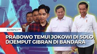 Temui Presiden Jokowi di Solo Hari Ini, Ini Momen Prabowo Subianto Disambut Gibran di Bandara