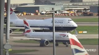 British Airways negus 747 taxiing to the runway LHR