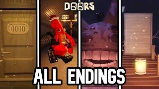 Roblox DOORS - All Endings | Floor 1, Floor 2, Backdoor, Rooms