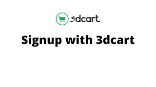 Signup with 3dcart