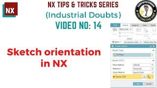 Sketch orientation in NX CAD