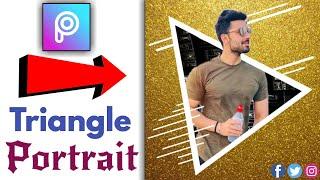 Picsart Triangle Portrait Shape | Picsart Editing tutorial | PicsArt Best Editing 2019