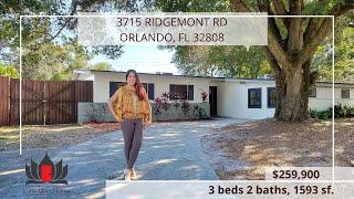3715 RIDGEMONT RD, ORLANDO, FL 32808 Walkthrough with Jennifer De Vivo
