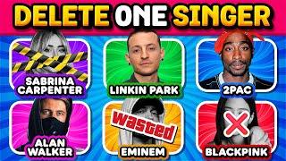  DELETE ONE SINGER\BAND  6 Songs Challenge | Music Quiz 2025